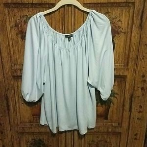 Blue Peasant Top